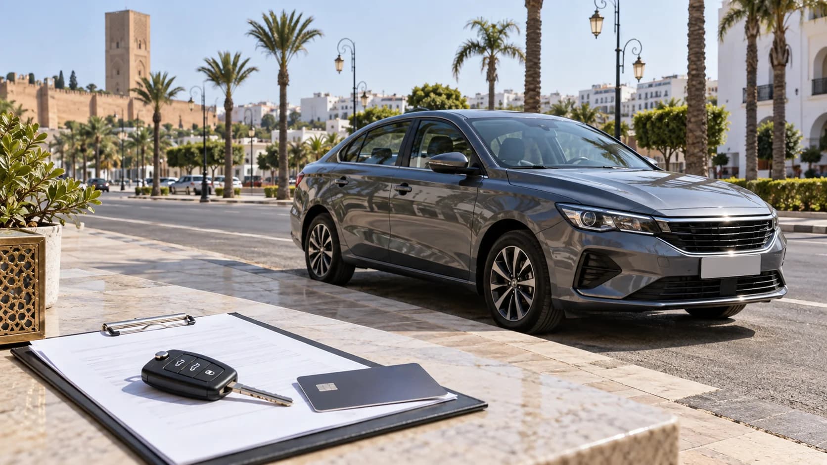 Location de voiture à Rabat : Sans dépôt vs franchise zéro expliquée